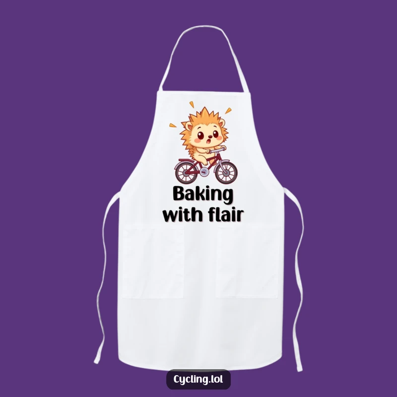 Funny Hedgehog Cycling Apron - Surprise Chef Gift