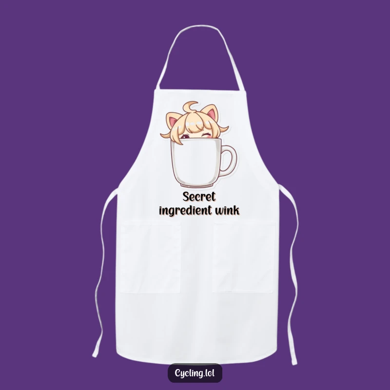 Funny Winking Mug Peeker Apron - Cook with a Wink!