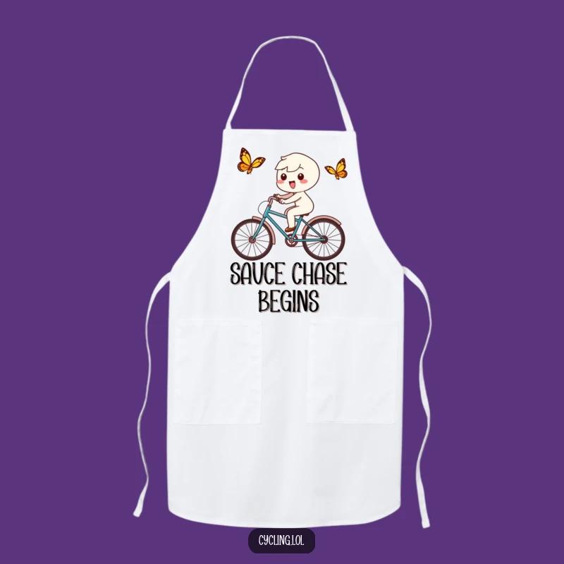 Funny Kawaii Butterfly Rider Apron - Cook with Joyful Flair