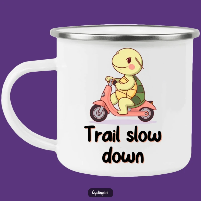 Funny Turtle Scooter Camping Mug: Hilarious Retro Ride Companion, Perfect Gift
