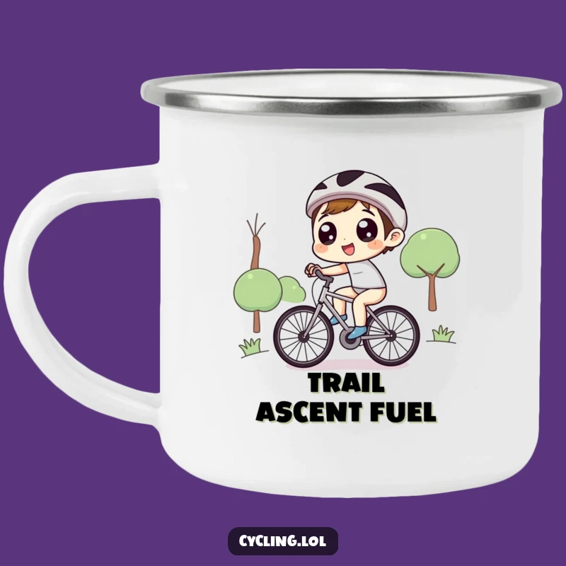 Funny Uphill Bicycle Camping Mug - Joyful Character Outdoor Gear, Funny Gift