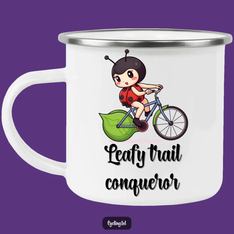 Funny Ladybug Determined Camping Mug - Outdoor Pedal Power Gift