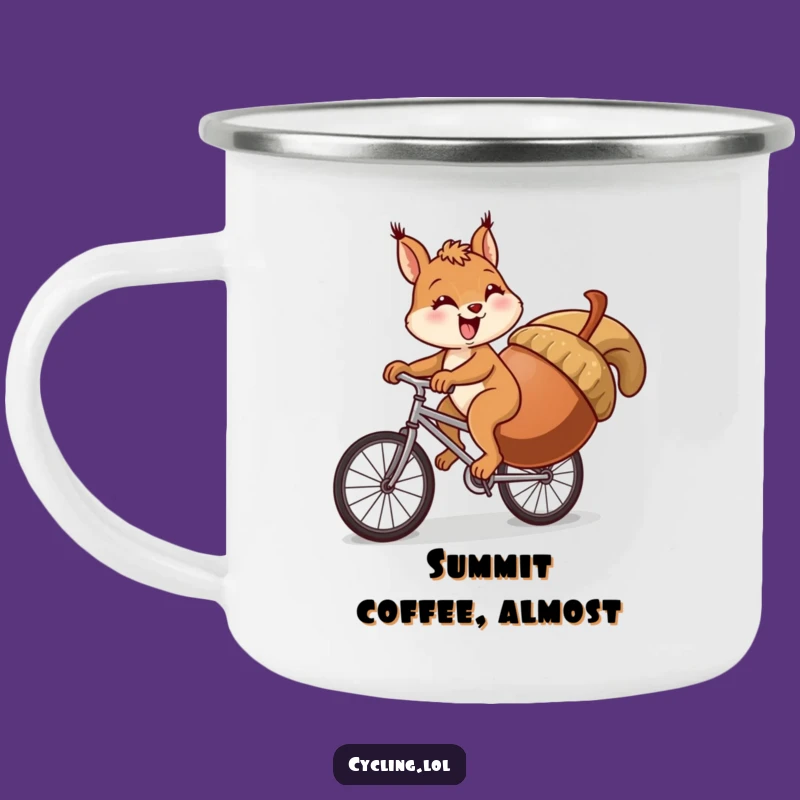 Funny Squirrel Uphill Struggle Camping Mug - Outdoor Humor Gift