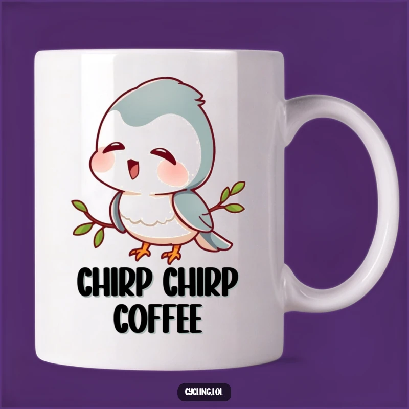 Funny Bird Lover Mug: Character Delights in Listening to Birdsong