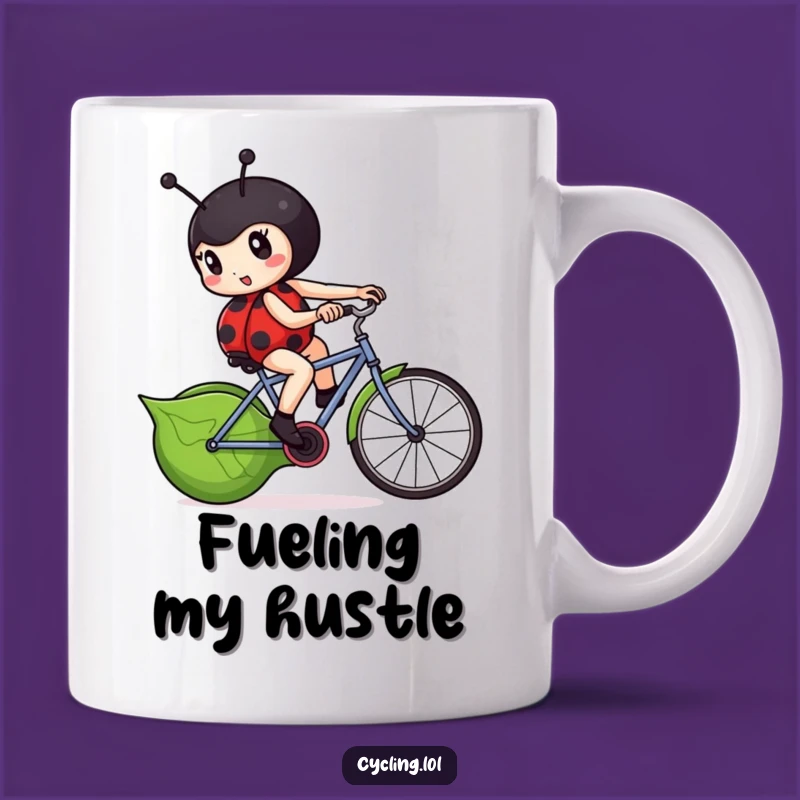 Funny Ladybug Bike Mug - Determined Pedal Power Gift