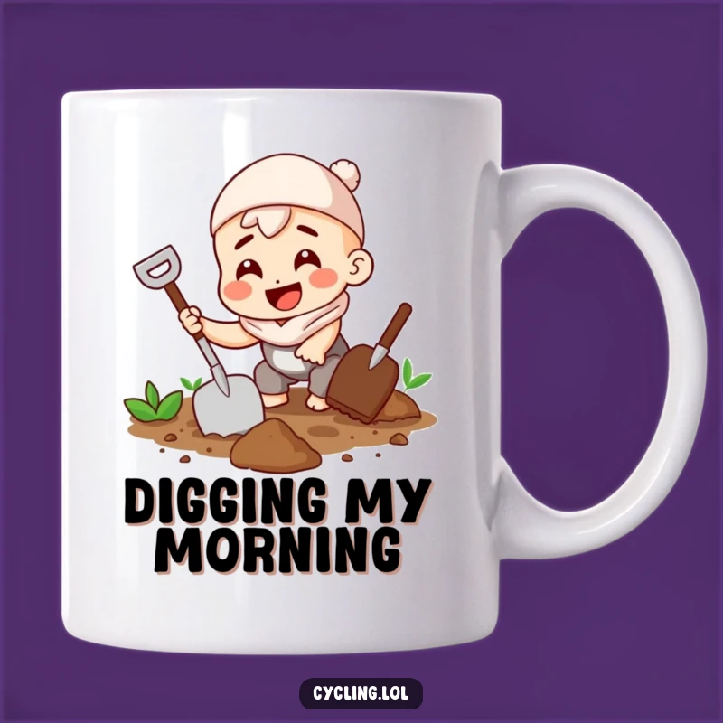 Funny Gardener Mug - Enthusiastic Digging, Perfect Funny Gift for Soil Lovers