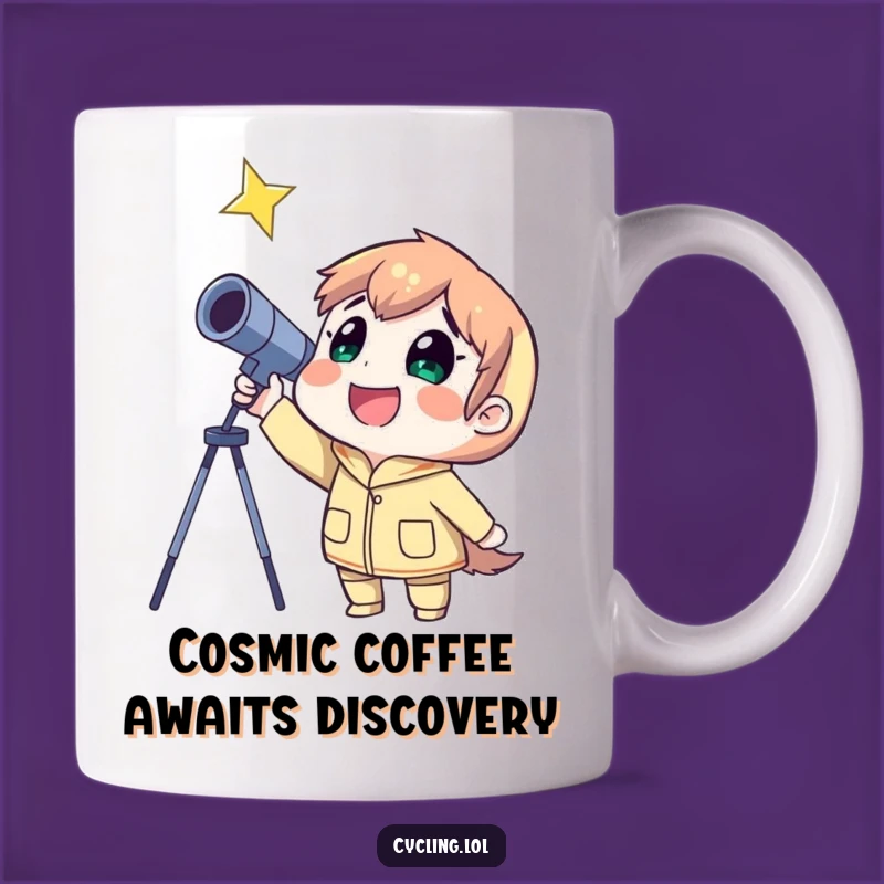Funny Stargazer Mug: Celestial Wonder & Grinning Explorer, Perfect Funny Gift for Astronomers