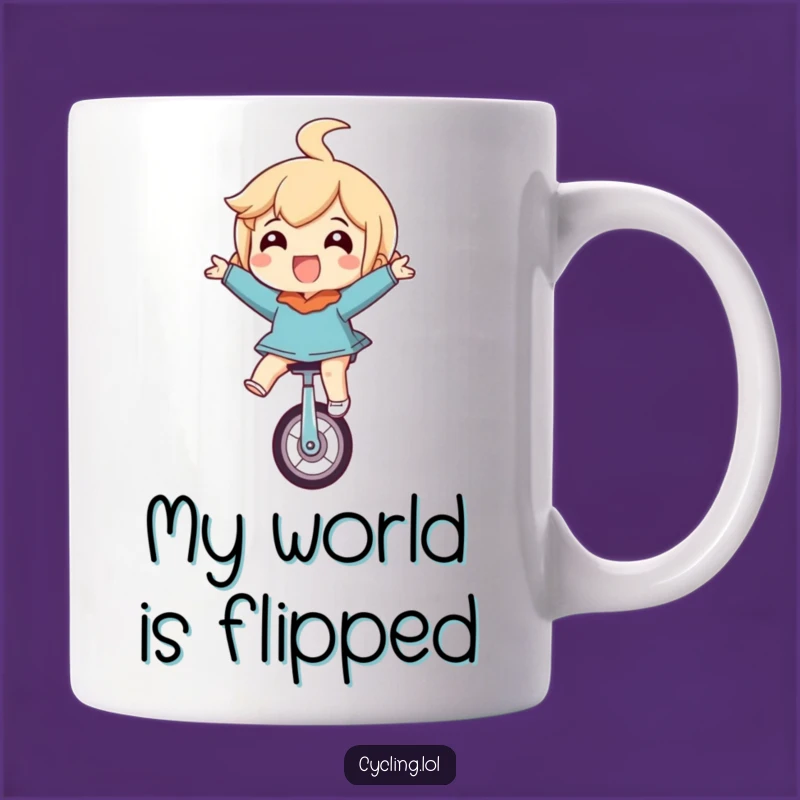 Funny Upside Down Unicycle Mug: Hilarious Glee for Coffee Lovers