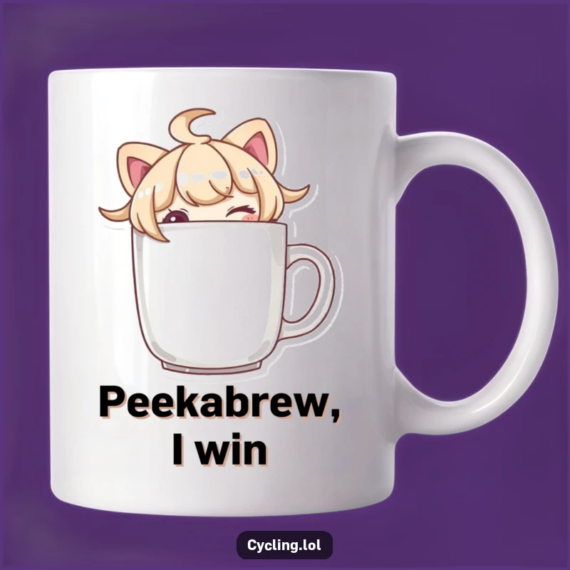 Funny Winking Mug Peeker - Cheeky Coffee Lover's Mug!