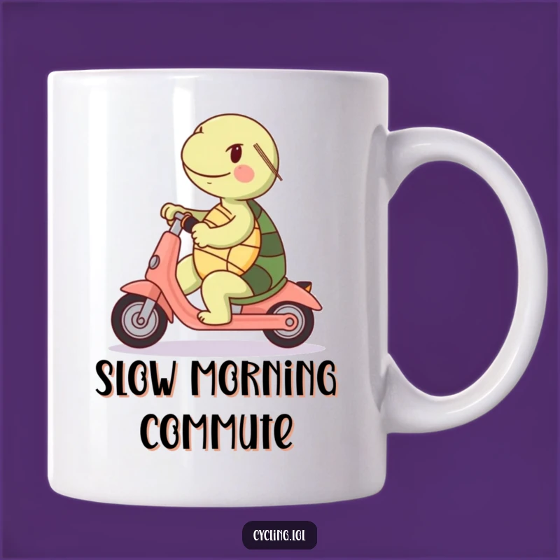 Funny Turtle Scooter Mug: Hilarious Slow & Steady Gift for Go-Getters