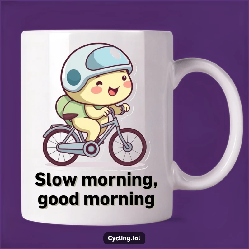 Funny Snail Cycling Mug - Slow & Steady Humor Gift Idea
