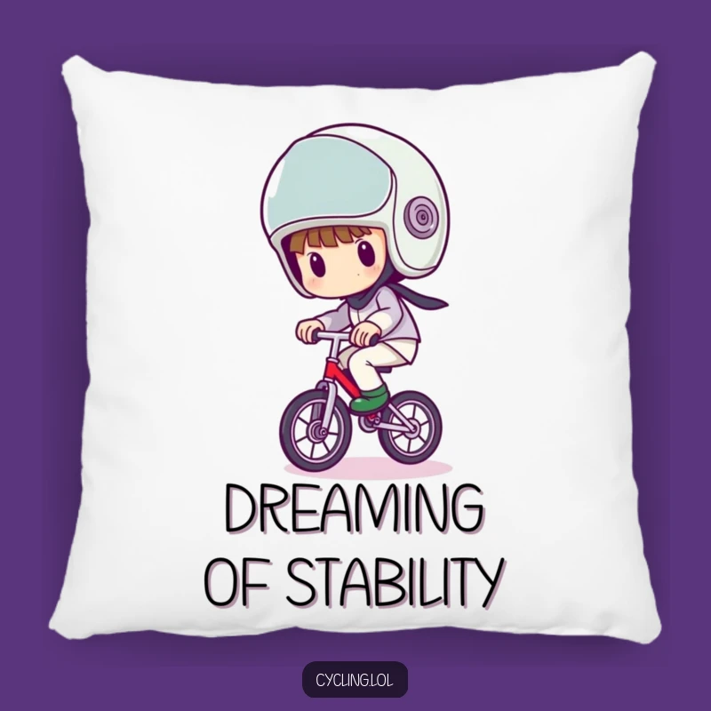 Funny Unicycle Wobble Pillow - Big Helmet Character, Cozy Funny Gift