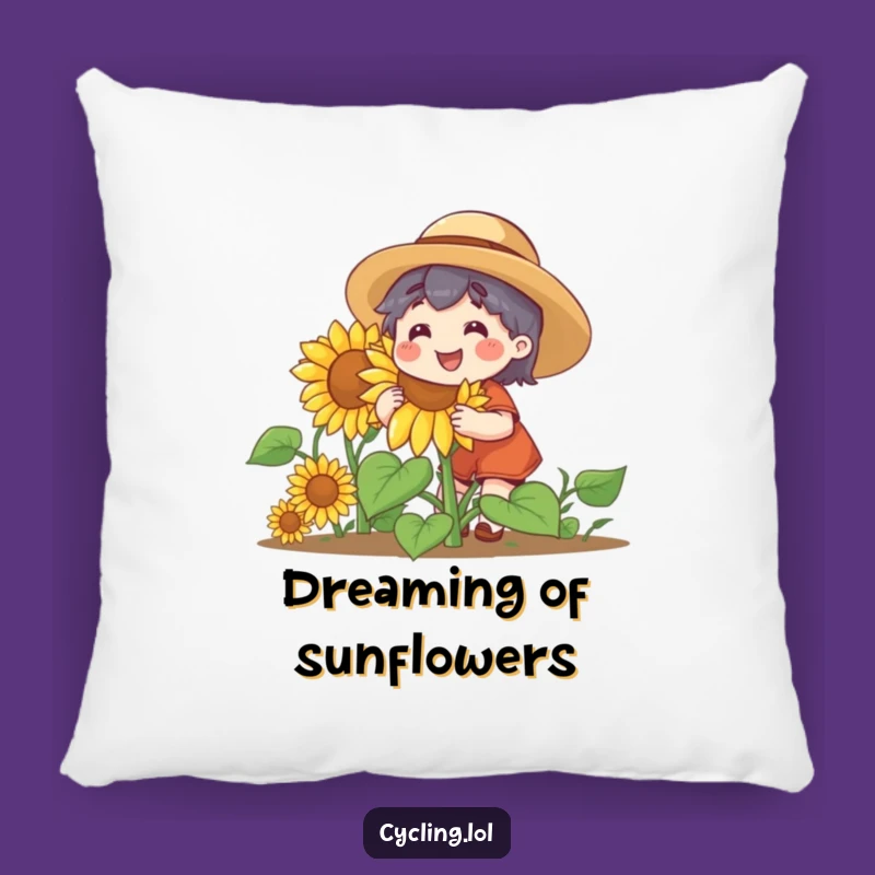 Funny Sunflower Gardener Pillow - Cozy Comfort, Adorable Funny Gift for Homes