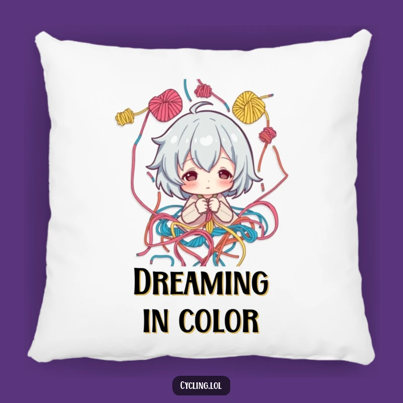 Funny Accent Pillow: Thread Artist's Pattern Dreams, Comfy Funny Gift for Sewists