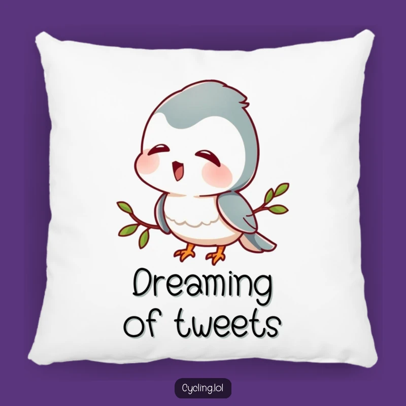 Funny Bird Lover Pillow: Cozy Comfort with Character's Birdsong Delight
