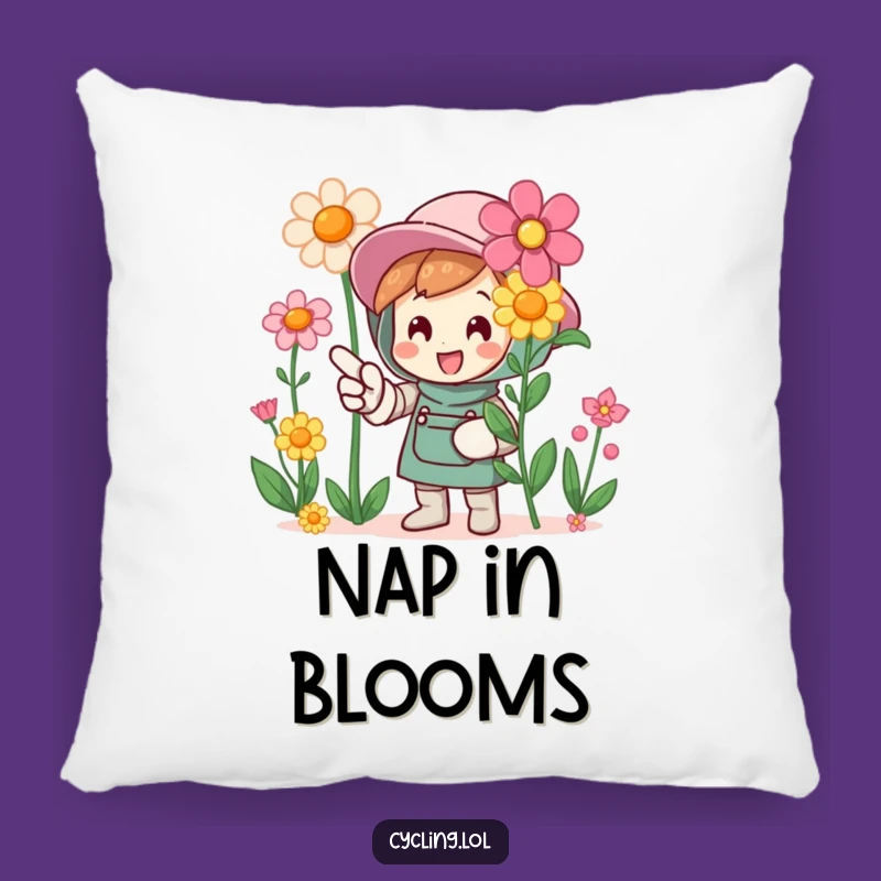 Funny Flower Pointer Pillow: Cozy Up with Garden Cheer