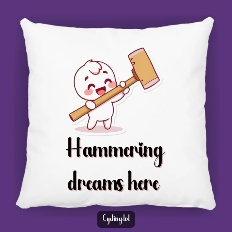 Funny Pillow: Comfy Hammering Character Cushion, Excellent Funny Gift