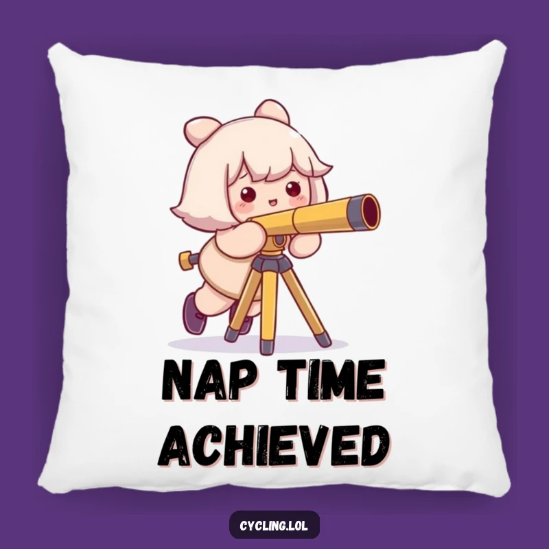 Funny Tripping Astronomer Pillow: Cozy Up with Cosmic Comedy, A Great Funny Gift!