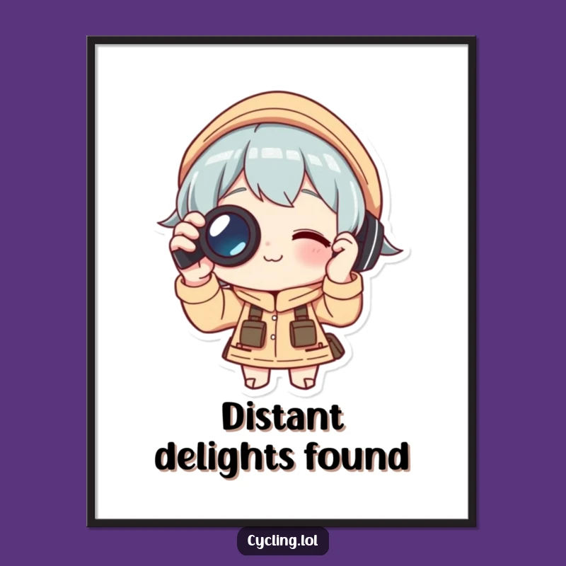 Funny Digital Art: Binocular Character Focusing - Humorous Wall Decor Download