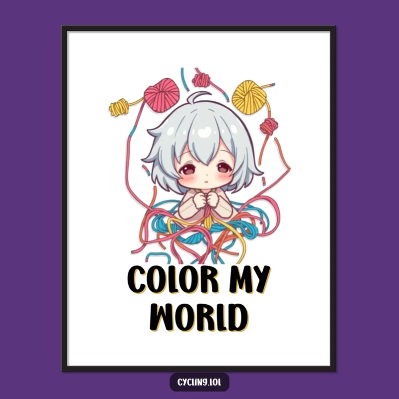 Funny Digital Art Print: Thread Artist's Pattern Focus, Instant Funny Gift for Decor