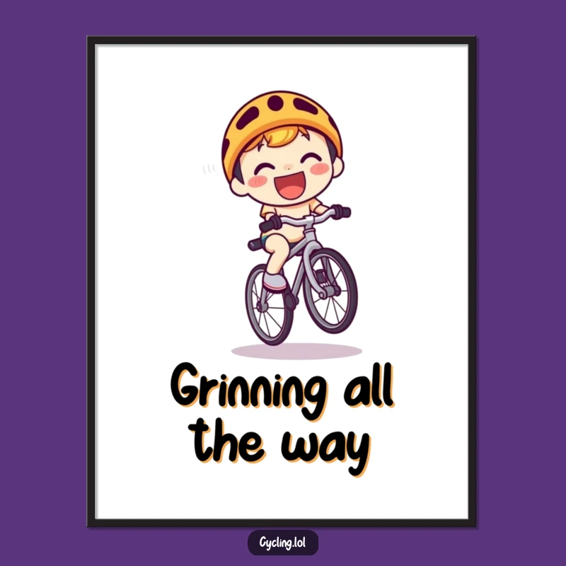 Funny Kawaii Wheelie Digital Art: Instant Adorable Thrills for Your Walls - Printable Funny Gift