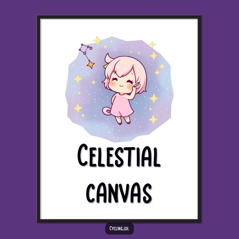 Funny Star Gazer Digital Print: Capture Cosmic Artistry, A Stunning Funny Gift!