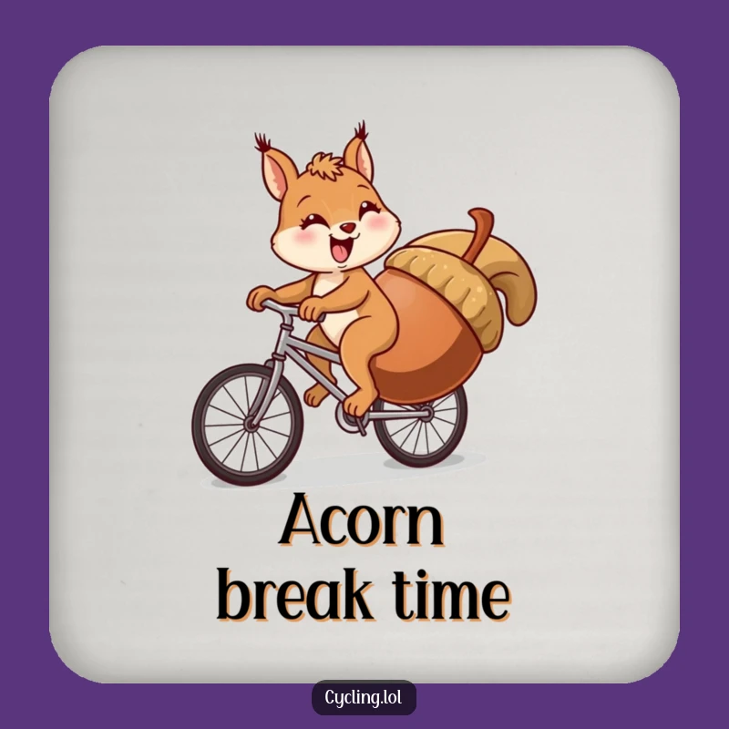 Funny Squirrel Cycling Uphill Coaster - Comical Struggle Drink Protector Gift