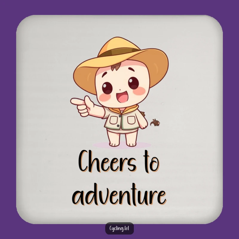 Funny Safari Adventure Coaster: Protect Surfaces with Character's Excited Point