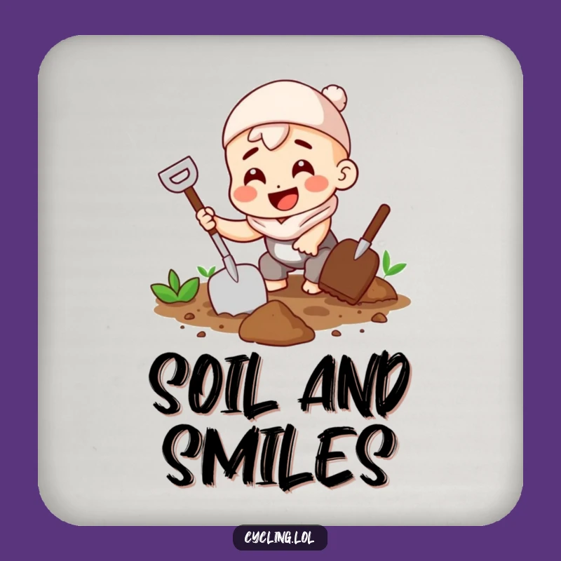 Funny Gardener Coaster - Protect Your Table, Cute Funny Gift for Homes