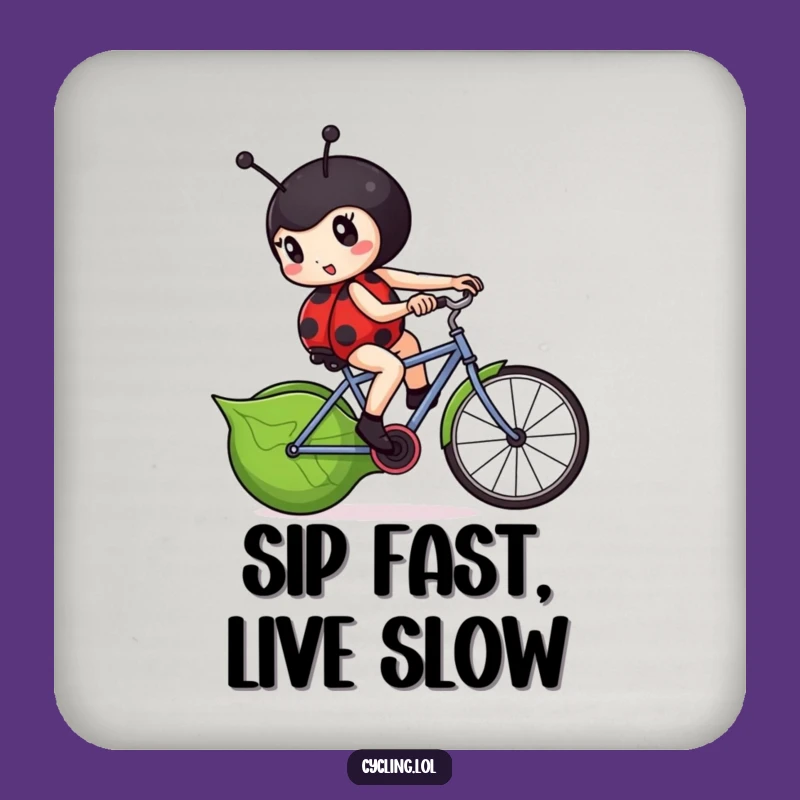 Funny Ladybug Bike Coaster - Determined Decor Gift