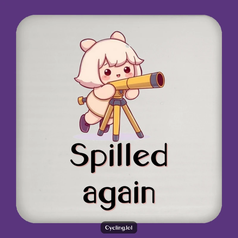 Funny Tripping Astronomer Coaster: Protect Surfaces from Cosmic Spills, A Fun Funny Gift!