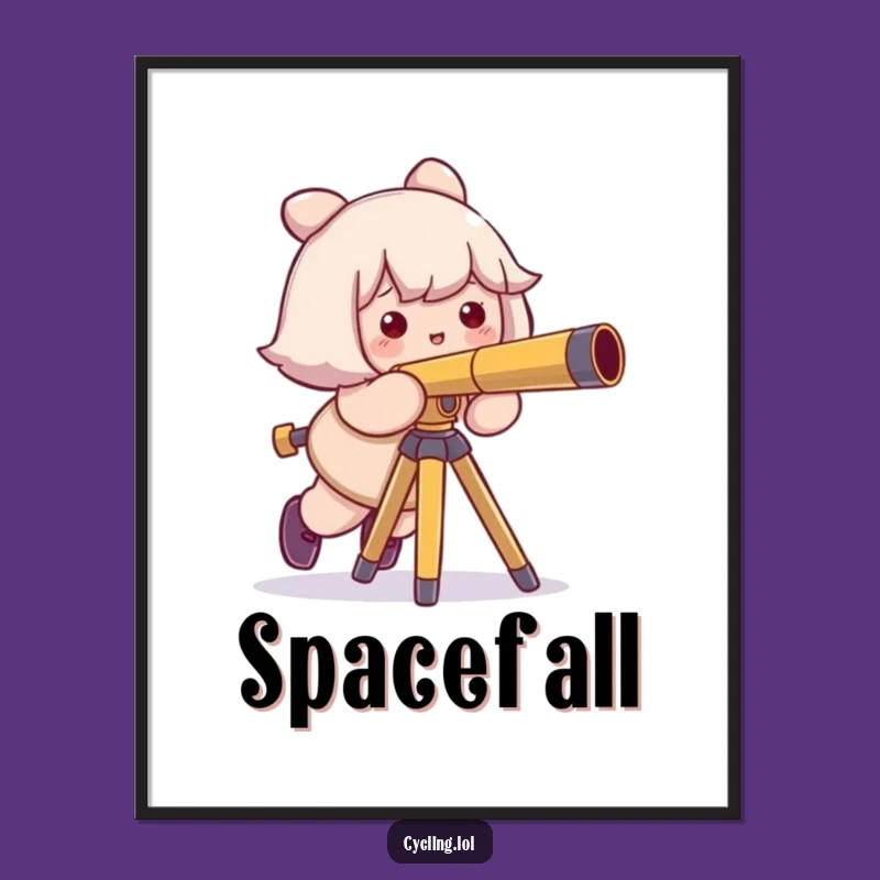 Funny Tripping Astronomer Poster: Wall Art of a Cosmic Fall, A Unique Funny Gift!