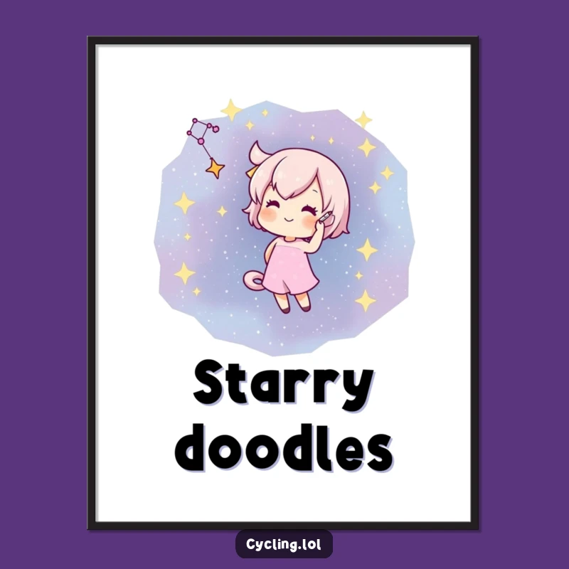 Funny Star Gazer Poster: Wall Art of Cosmic Creation, A Unique Funny Gift!