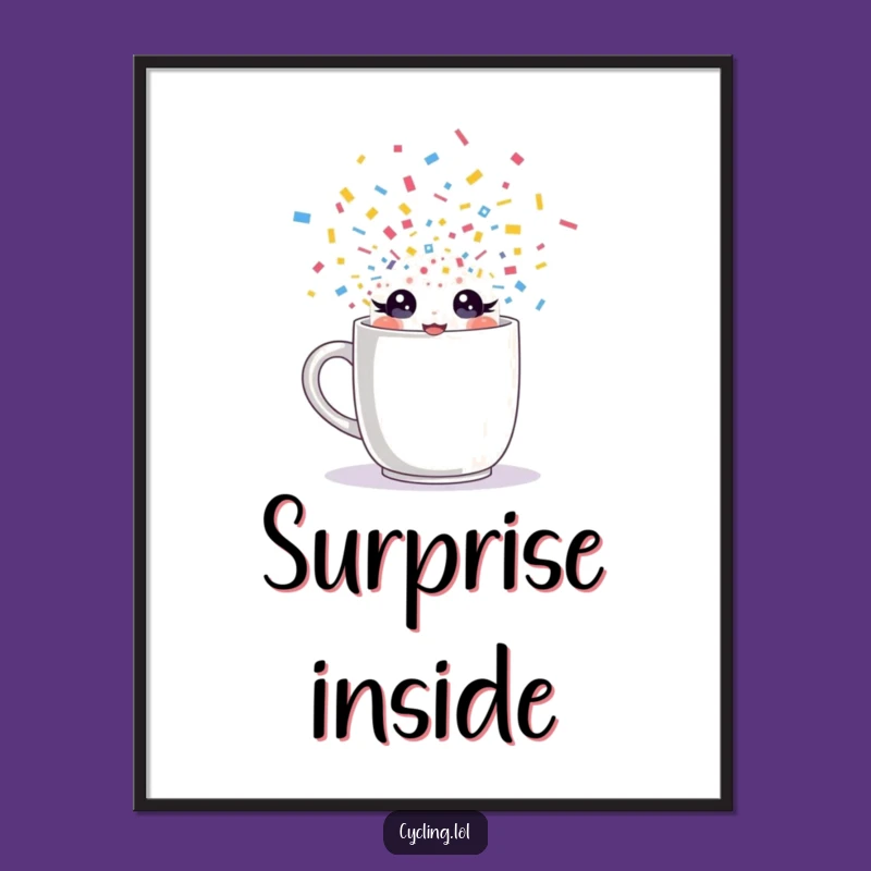 Funny Burst Poster, Sparkling Character Art, Hilarious Surprise Decor!