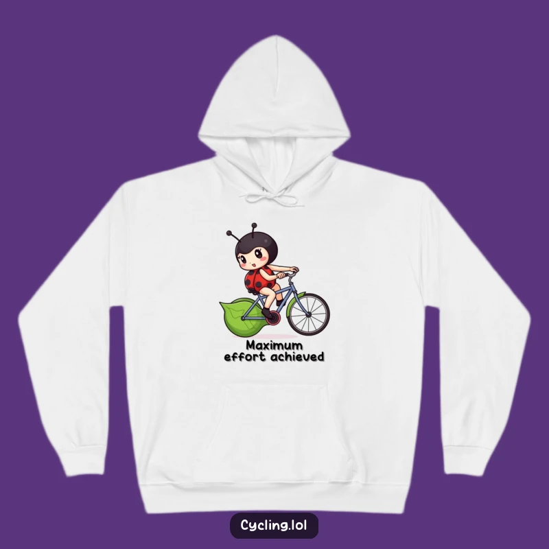 Funny Ladybug Bike Hoodie - Cozy Determined Sweatshirt Gift