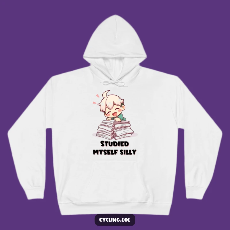 Funny Tripping Scholar Hoodie: Cozy Comical Research Papers Sweatshirt