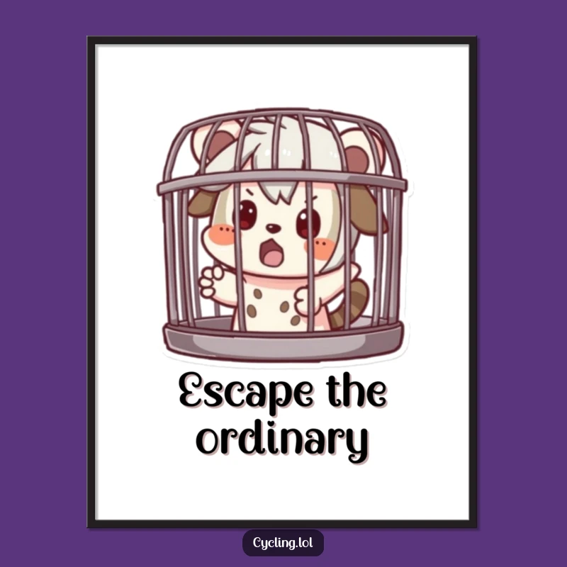 Funny Free Printable Wall Art: Caged Prankster - Hilarious Downloadable Decor!