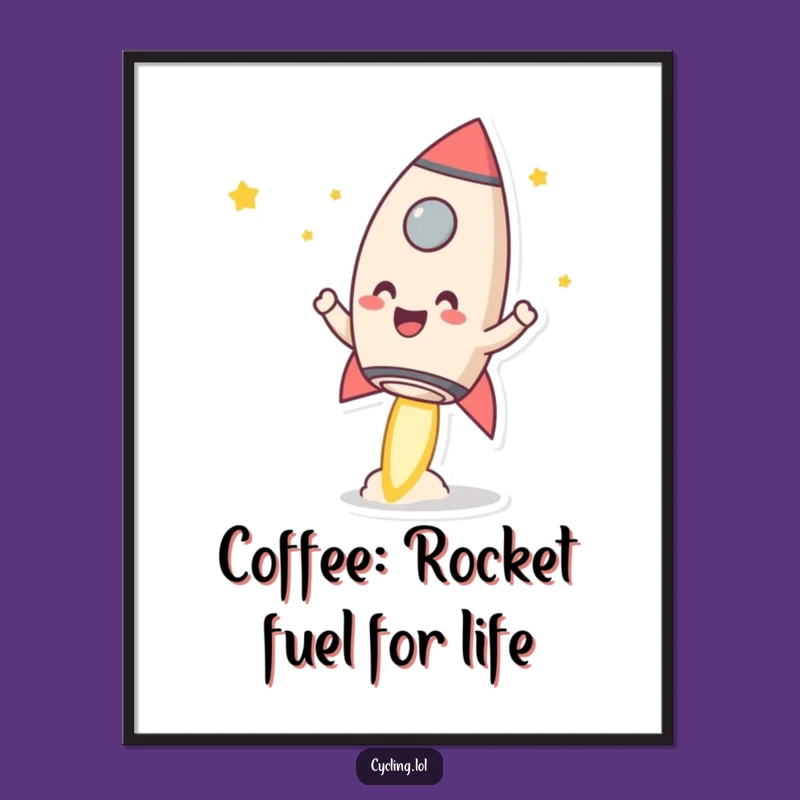 Free Printable Mug Rocket Art: Funny Downloadable Wall Art for Coffee Lovers