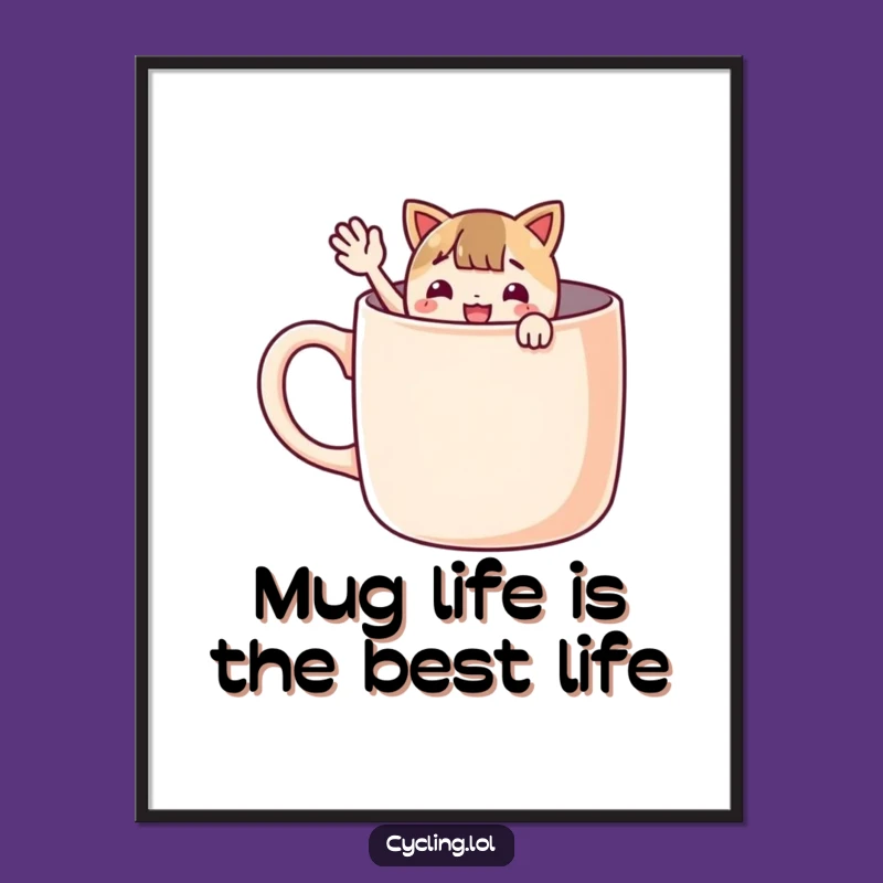 Free Printable Mug Wave Art: Funny Downloadable Wall Art for Cozy Spaces