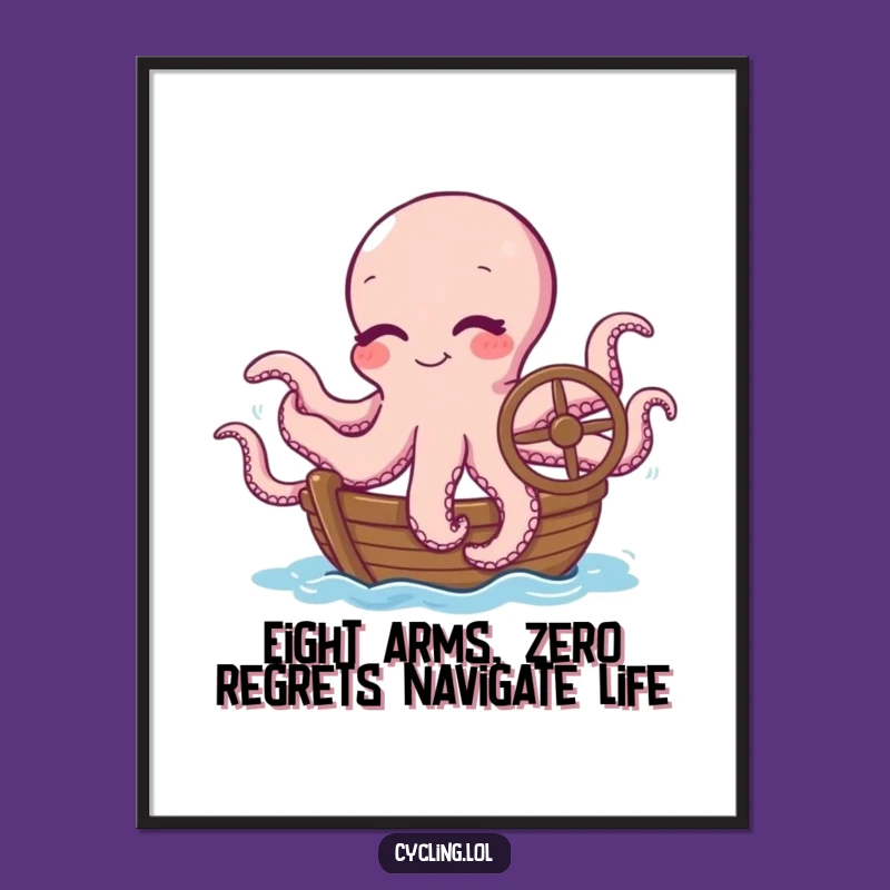 Free Printable Octopus Wall Art: Winking Sailor Funny Downloadable Decor