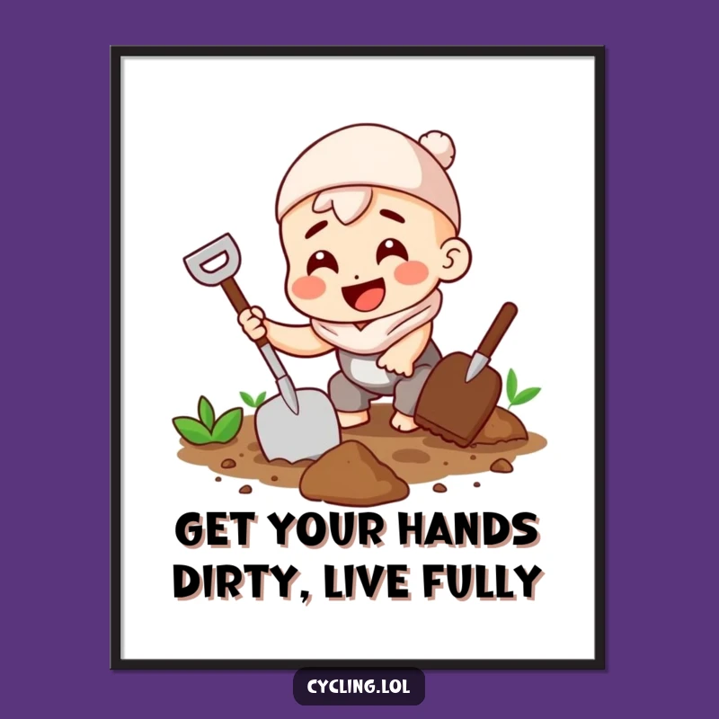 Free Printable Wall Art: Digging for Joy - Humorous Downloadable Decor!