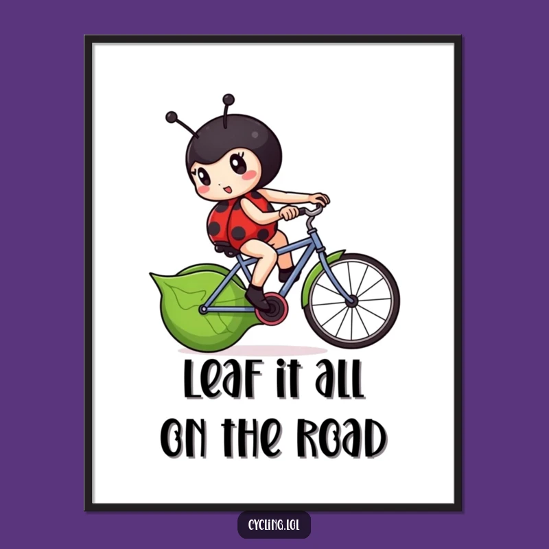 Funny Free Printable Wall Art: Ladybug's Fast Ride - Humorous Diy Decor