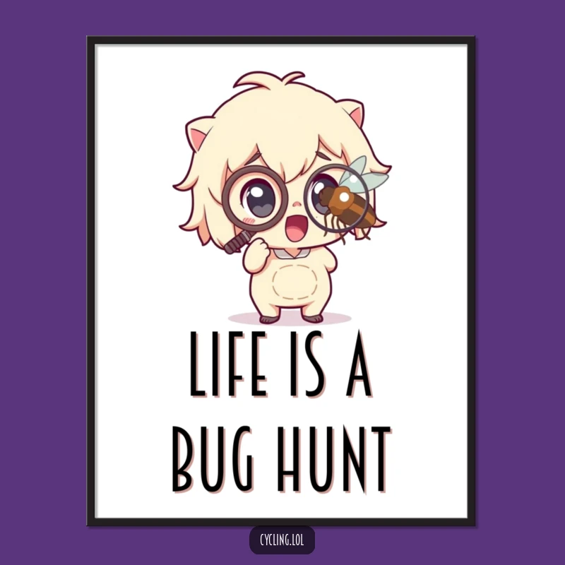 Funny Free Printable Wall Art: Monocle Bug Explorer - Hilarious Downloadable Decor!