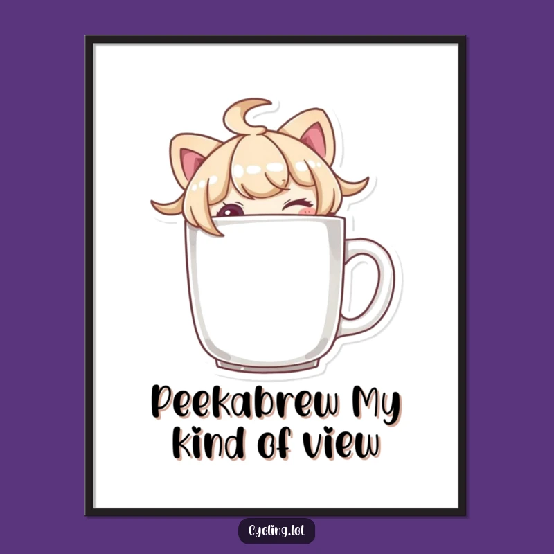 Funny Free Printable Wall Art: Winking Mug Peeper Downloadable Decor