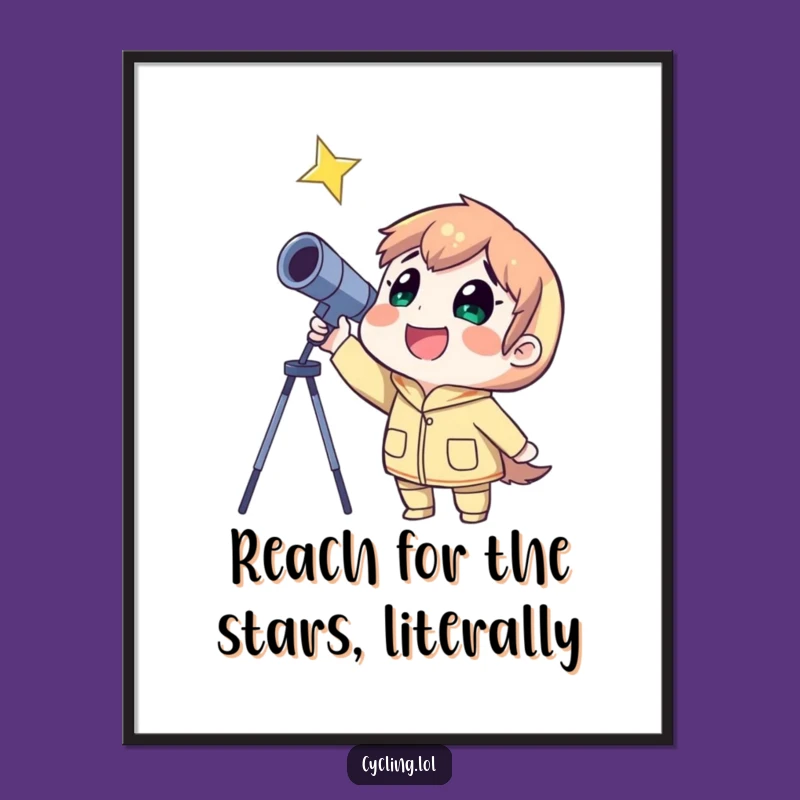 Free Printable Wall Art: Funny Astronaut Telescope Star Gaze Downloadable Decor