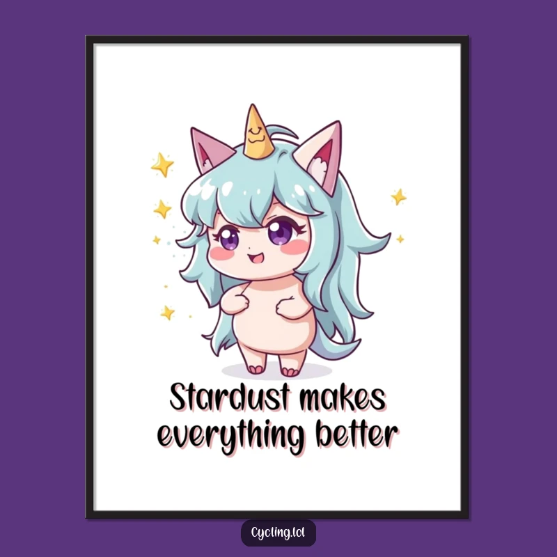 Free Printable Wall Art: Mischievous Stardust Character Funny Downloadable Art Decor