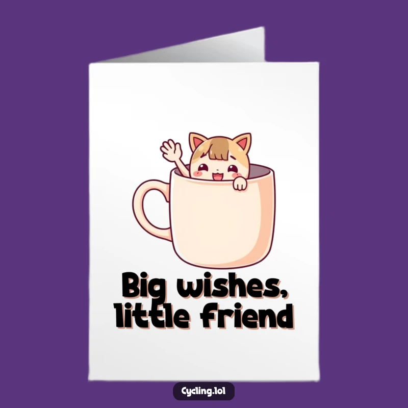 Free Printable Mug Wave Birthday Card: Funny Downloadable Gift for Coffee Lovers