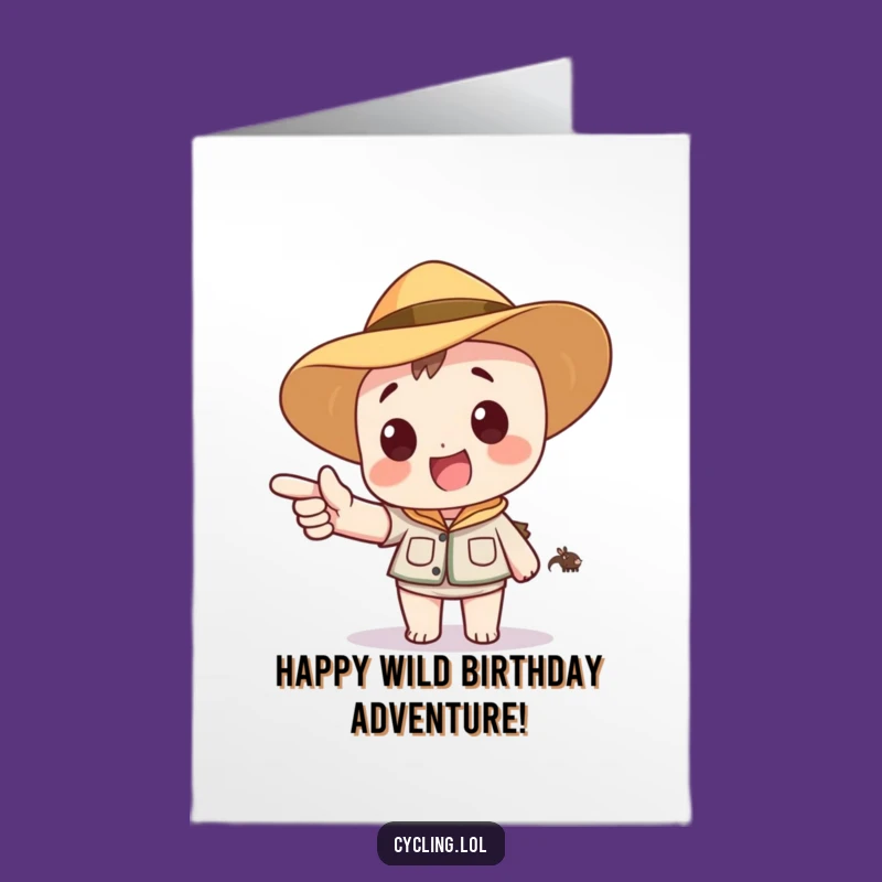 Funny Free Printable Birthday Card: Safari Character, Animal Adventure, Exciting Humor, Downloadable Gift