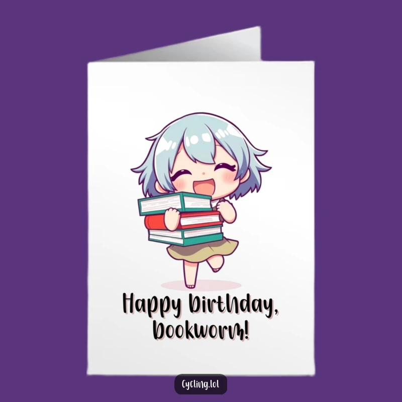 Free Printable Bookworm Birthday Card - Funny Downloadable Greeting for Avid Readers
