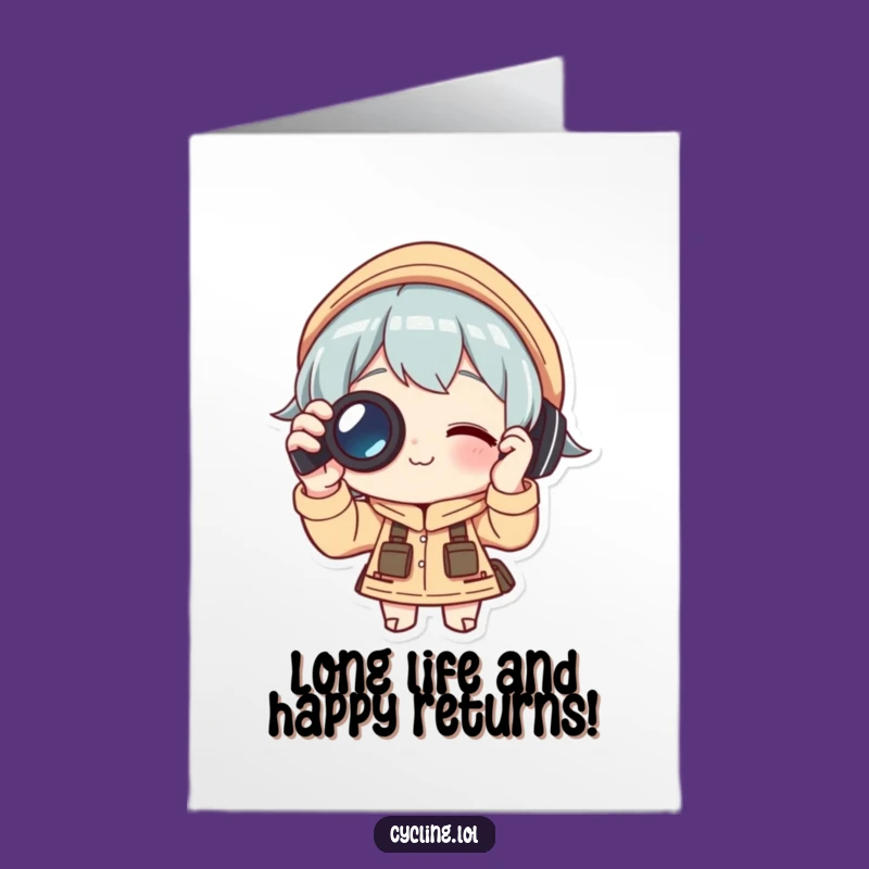 Free Printable Birthday Card Funny Binoculars Explorer - Hilarious Downloadable Gift!